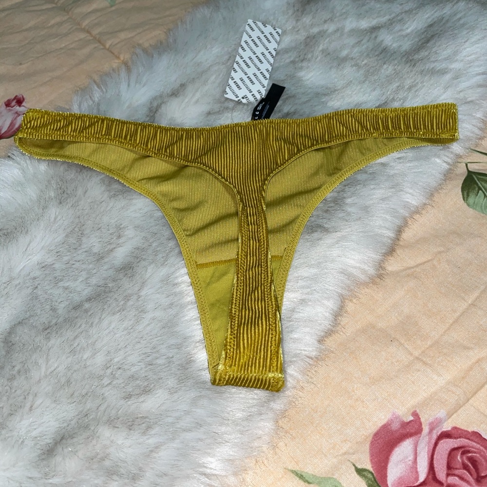 Cut It Out Ribbed Velvet Thong - Picture 7 of 7